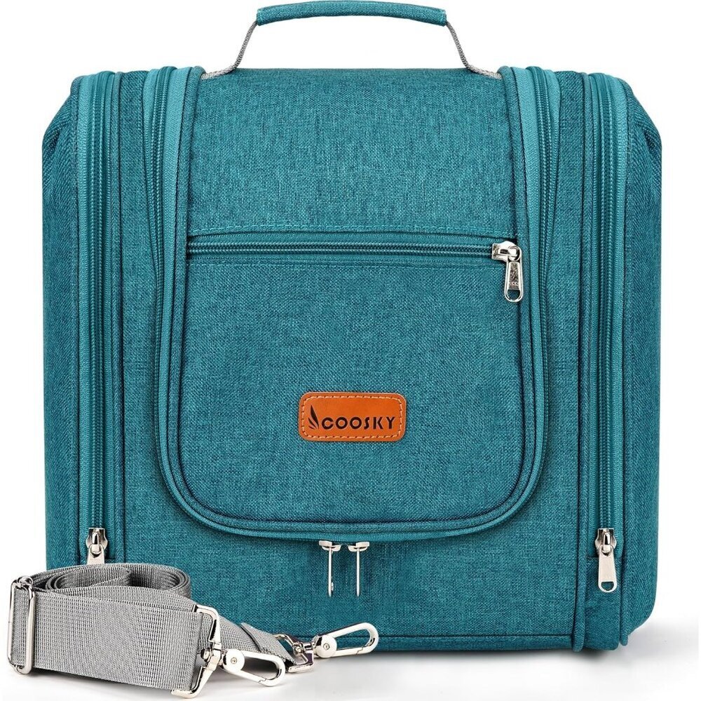 Travel Toiletry Bag Unisex Water-Resistant Organizer with 6 Compartments